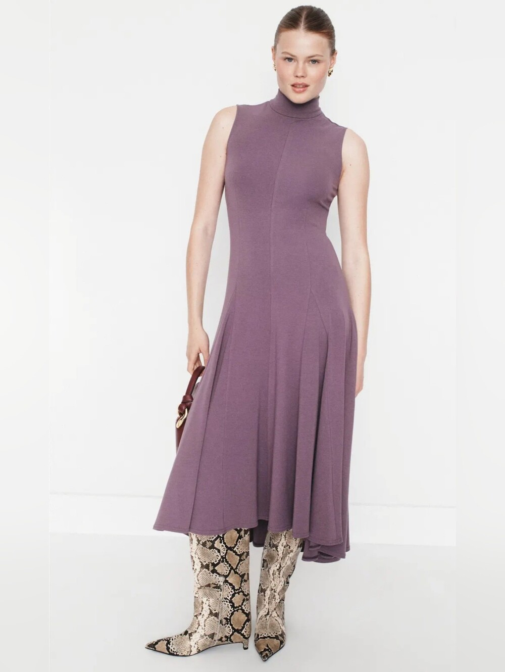 Peter Som Sleeveless Mock Neck Midi Dress Women Size XXL